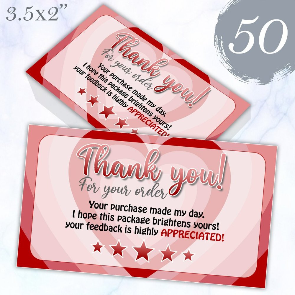 50 Thank You Cards